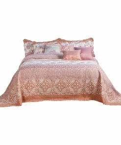 BNF Home Coral Chevron 9-Piece Bed Spread Set, Coral, King, 122"x106" -Bare Sales Store 8b514c6d0307171e 1144 w800 h800 b1 p0