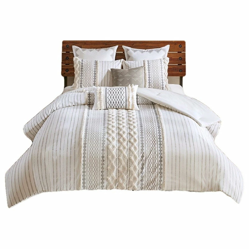 GwG Outlet INK+IVY Cotton Cal King Comforter Mini Set In Ivory Finish II10-995 1 GwG Outlet INK+IVY Cotton Cal King Comforter Mini Set In Ivory Finish II10-995
