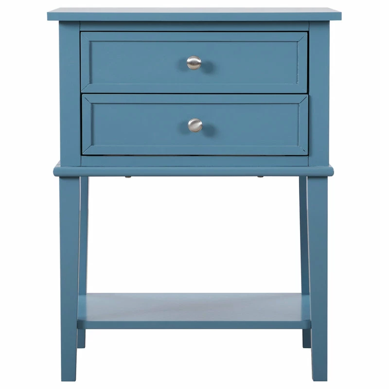 Glory Furniture Newton Two Drawer Nightstand, Blue 3 Glory Furniture Newton Two Drawer Nightstand, Blue - Image 3