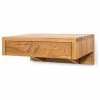 Woodek Design Bo Floating Bedside Table, Wall Hanging, Wooden Nightstand With Drawer, Oak