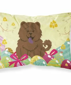 The-store Easter Eggs Chow Chow Chocolate Fabric Standard Pillowcase