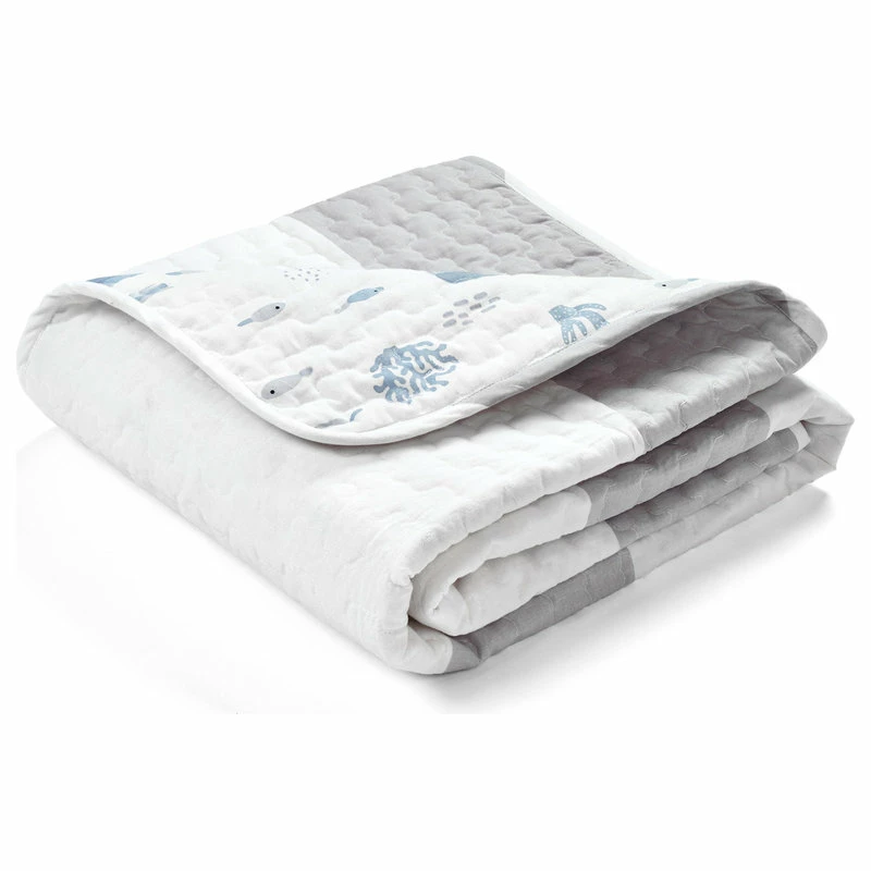 Lush Décor Seaside Organic Cotton Quilt, Gray, 50"x36" 3 Lush Décor Seaside Organic Cotton Quilt, Gray, 50"x36" - Image 3