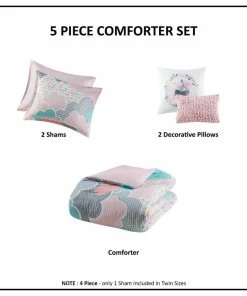 Olliix Kids Cotton Comforter/Duvet Cover/Coverlet Set, Pink, Twin, Comforter -Bare Sales Store 97c12adf0368a607 3106 w800 h800 b1 p0