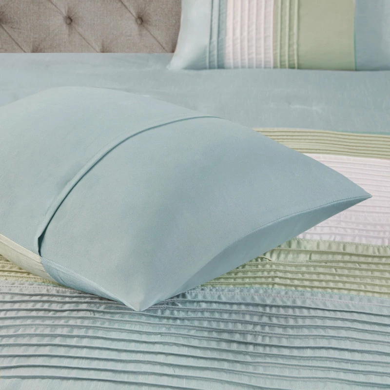 Olliix Madison Park Polyoni-Pieced And Pleated 7-Piece Comforter Set, Queen 9 Olliix Madison Park Polyoni-Pieced And Pleated 7-Piece Comforter Set, Queen - Image 9