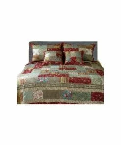 Tache Home Fashion Tache Charming Fairy Tale Tea Party Patchwork Quilt Set, Queen