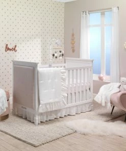 Lambs & Ivy Signature White Ruffled Lux Minky/Jersey Chevron Baby Blanket -Bare Sales Store 9a418d800e437802 3053 w800 h800 b0 p0