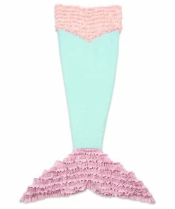 Lush Décor Mermaid Ruffle Mermaid Shape Sherpa Throw Pink/Purple Single 30x75