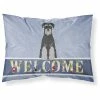 The-store Standard Schnauzer Black Grey Welcome Fabric Standard Pillowcase