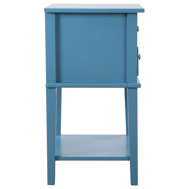 Glory Furniture Newton Two Drawer Nightstand, Blue 6 Glory Furniture Newton Two Drawer Nightstand, Blue - Image 6