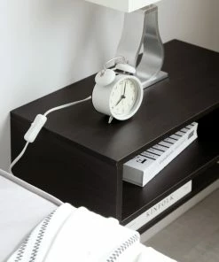 Welland Industries LLC WELLAND 24" Wall Mounted Floating Nightstand, Espresso -Bare Sales Store 9f0125a90f4cafca 6719 w800 h800 b0 p0