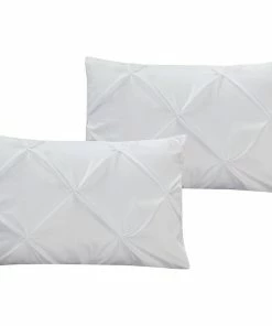 Royal Hotel Oxford Pinch Pleat Comforter Set, Down Alternative Fill, White, California King -Bare Sales Store 9f4140130a27ef1a 9420 w800 h800 b1 p0