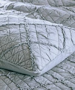Calla Angel Diamond Applique Luxury Pure Voile Quilted Pillow Sham, Fog, Standard 6 Calla Angel Diamond Applique Luxury Pure Voile Quilted Pillow Sham, Fog, Standard -Bare Sales Store a05120a80893c909 6775 w800 h800 b0 p0