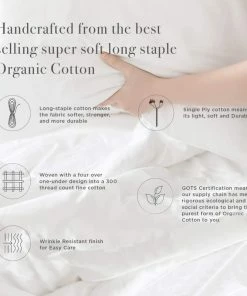 A1 HOME COLLECTIONS LLC Organic Cotton Sateen Wrinkle Resistant Flat Sheet, Navy Blue, Queen -Bare Sales Store a1816f8e00e04e97 3480 w800 h800 b0 p0