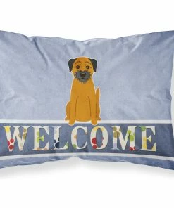 The-store Border Terrier Welcome Fabric Standard Pillowcase