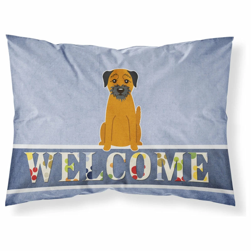The-store Border Terrier Welcome Fabric Standard Pillowcase 1 The-store Border Terrier Welcome Fabric Standard Pillowcase