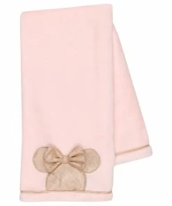 Lambs & Ivy Disney Baby Pink/Rose Gold MINNIE MOUSE Appliqued Baby Blanket -Bare Sales Store a1a1312b0e263357 5925 w800 h800 b1 p0