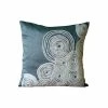 The HomeCentric Spiral Blue Euro Sham Covers, Art Silk 26"x26" Euro Shams, Snow Centric