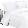Royal Tradition 100% Bamboo Viscose Soft Duvet Cover Set, White, Full/Queen