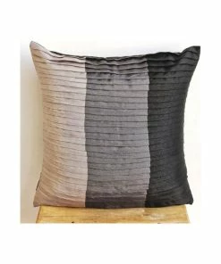 The HomeCentric Black Color Block & Pintucks 26"x26" Silk Euro Sham, Dark Secret 7 The HomeCentric Black Color Block & Pintucks 26"x26" Silk Euro Sham, Dark Secret -Bare Sales Store a831a5cb05160738 1743 w800 h800 b0 p0