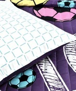 Lush Décor Girls Soccer Kick Quilt Set, Purple, Twin, 4 Piece -Bare Sales Store a84131120f60cb72 9685 w800 h800 b0 p0