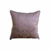 The HomeCentric Purple Gold Damask Embroidered 26"x26" Silk Euro Pillow Shams, Purple & Gold