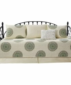 BNF Home Encore 6 Piece Quilted Daybed Set, Sage, Daybed (75"x39")