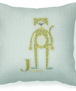 The-store Alphabet J For Jaguar Fabric Decorative Pillow