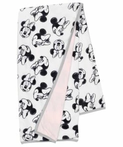 Lambs & Ivy Disney Baby MINNIE MOUSE Baby Blanket - White/Pink Minky/Jersey -Bare Sales Store af611c9d0e26333e 2999 w800 h800 b1 p0