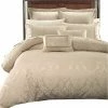 Royal Hotel Sara Jaquard Cotton Blend 7-Piece Duvet Cover Set, King/Cal King