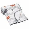 Lambs & Ivy Bedtime Originals Acorn Blanket - Gray, Animals, Woodland, Forest, Outdoors