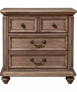 Alpine Furniture, Inc Alpine Furniture Melbourne 2 Drawer Wood Nightstand In French Truffle