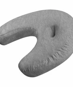 Living Healthy Products Jersey Gray Cover For Side Sleeper Ear Hole Pillow, Jersey Replacement Cover