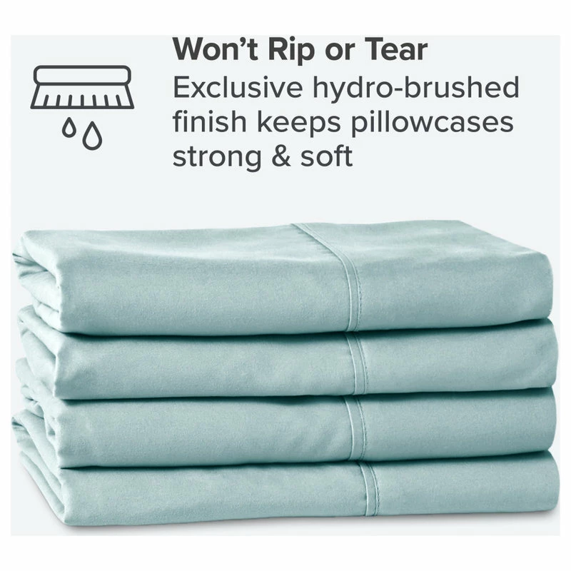 Bare Home Microfiber Pillowcases - Multi-Pack, Light Blue, King, Set Of 4 5 Bare Home Microfiber Pillowcases - Multi-Pack, Light Blue, King, Set Of 4 - Image 5