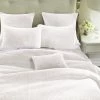HiEnd Accents Stonewashed Cotton Velvet Quilt Set, Full/Queen, Vintage White, 3 Piece