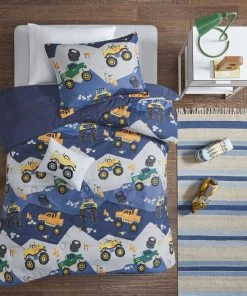 Olliix Nash Monster Truck Comforter Set Blue, Twin -Bare Sales Store b3010eae01887178 7547 w800 h800 b0 p0
