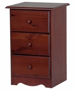 Palace Imports 100% Solid Wood 3-Drawer Night Stand, Mahogany