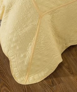 Tache Home Fashion 3-Piece Quilted Yellow Buttercup Puffs Bedspread Set, California King -Bare Sales Store b40117810b16fe42 7147 w800 h800 b0 p0
