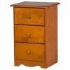 Palace Imports 100% Solid Wood 3-Drawer Night Stand, Honey Pine