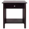 Casual Home Vanderbilt Nightstand With USB Port, Espresso