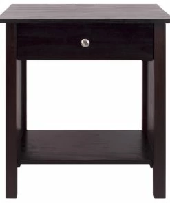 Casual Home Vanderbilt Nightstand With USB Port, Espresso