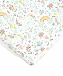 Lush Decor Baby Unicorn Heart Rainbow Micro Mink Fitted Crib Sheet Multi 2Pk 28x52x9 -Bare Sales Store b53132190050a115 9579 w800 h800 b1 p0