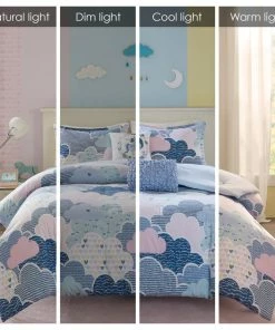 Olliix Kids Cotton Comforter/Duvet Cover/Coverlet Set, Blue, Twin, Comforter -Bare Sales Store b5d1660a0368a784 3413 w800 h800 b1 p0