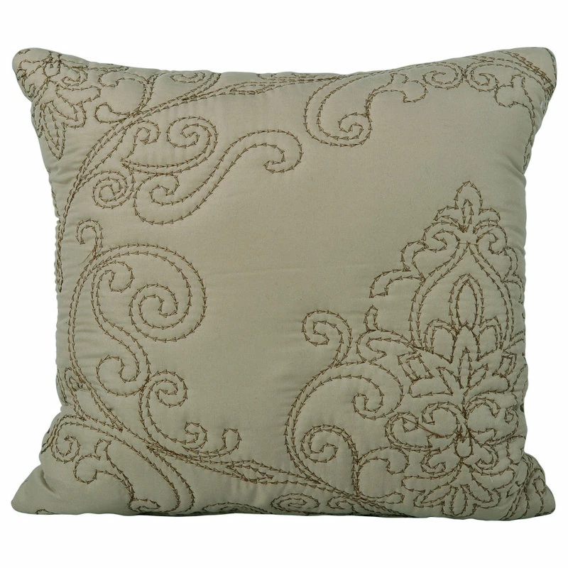 BNF Home Damask Embroidered Quilted 4 Piece Bed Spread Sets, Incense, King 3 BNF Home Damask Embroidered Quilted 4 Piece Bed Spread Sets, Incense, King - Image 3