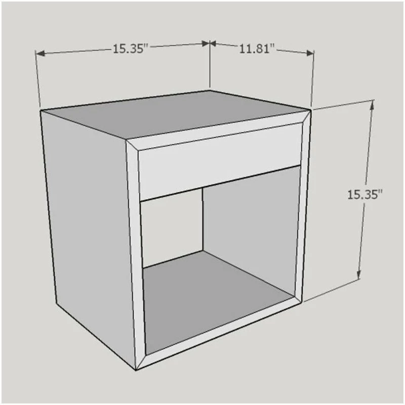 Woodek Design Floating Nightstand Cubic Hugo With Drawer, Premium Oak Wood 5 Woodek Design Floating Nightstand Cubic Hugo With Drawer, Premium Oak Wood - Image 5