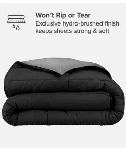 Bare Home Reversible Down Alternative Comforter, Black / Gray, King/Cal King 11 Bare Home Reversible Down Alternative Comforter, Black / Gray, King/Cal King -Bare Sales Store b911539502743ec5 5960 w800 h800 b1 p0
