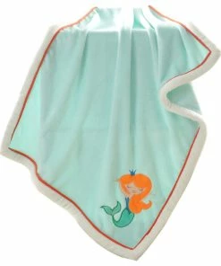 BNF Home Mermaid Flannel Baby Blanket