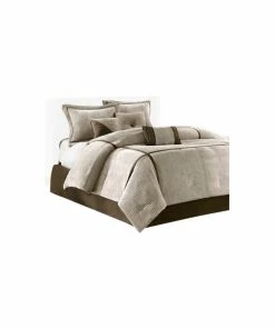 Olliix Madison Park Micro Corduroy Fabric-Pieced Comforter 7-Piece Set, California King