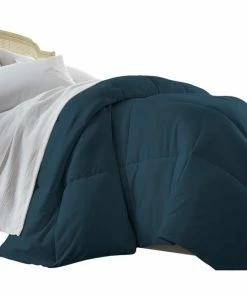 Ienjoy Home Becky Cameron Baffle Box Alernative Goose Down Comforter, Full/Queen, Navy