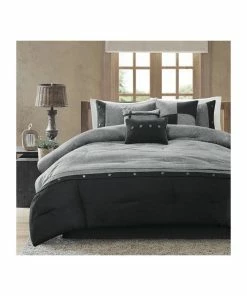 Olliix Madison Park Microsuede Printed 7-Piece Comforter Set, Queen -Bare Sales Store bde1cb1208a2077f 0940 w800 h800 b0 p0