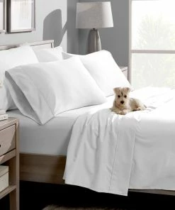 Bare Home Microfiber Flat / Top Sheet, White, Full -Bare Sales Store bed1ea5302a8b714 4379 w800 h800 b0 p0